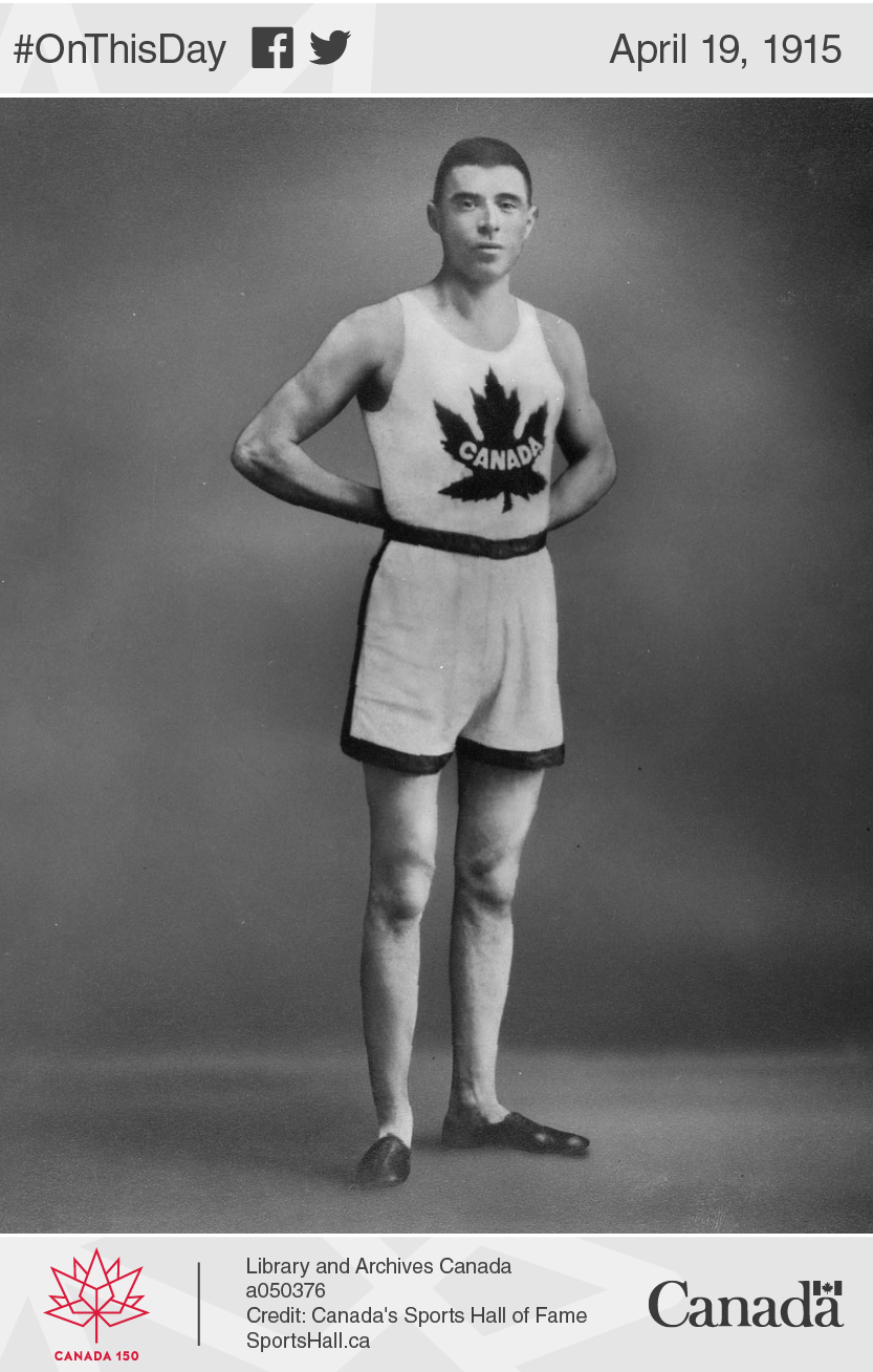 Édouard Fabre in his prime. The runner will miss the 1916 Olympic Games, cancelled because of the First World War.