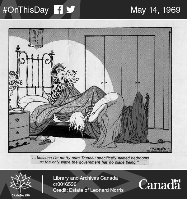 Caricature published by the Vancouver Sun, January 9, 1976.