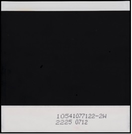 Back of a photograph with text and numbers on the white trim at the bottom.