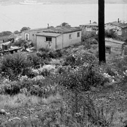 View of houses in Africville, 1964. Ted Grant / Library and Archives Canada / PA-211829