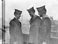(L-R): Able Seaman Joe Leclair, Pat Cooke and Earl MacDonald.