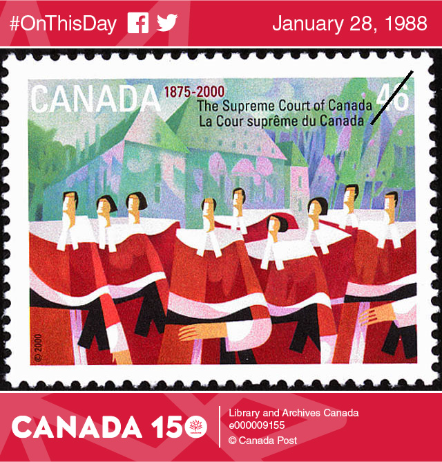 The Supreme Court of Canada, 46-cent stamp issued on April 10, 2000, Canada Post Corporation.