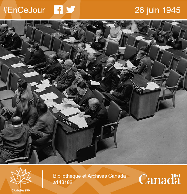 Délégation canadienne à la première session de l'Assemblée générale des Nations Unies, New York, octobre 1946.