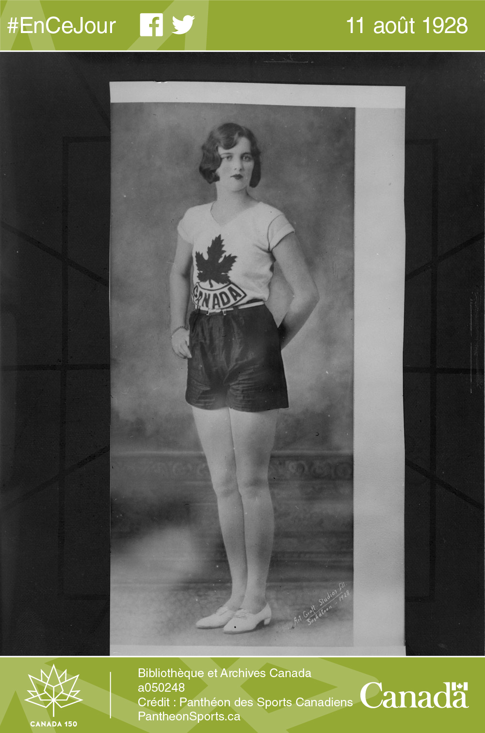 Photo d’Ethel Catherwood, 1928. Bibliothèque et Archives Canada, a050248